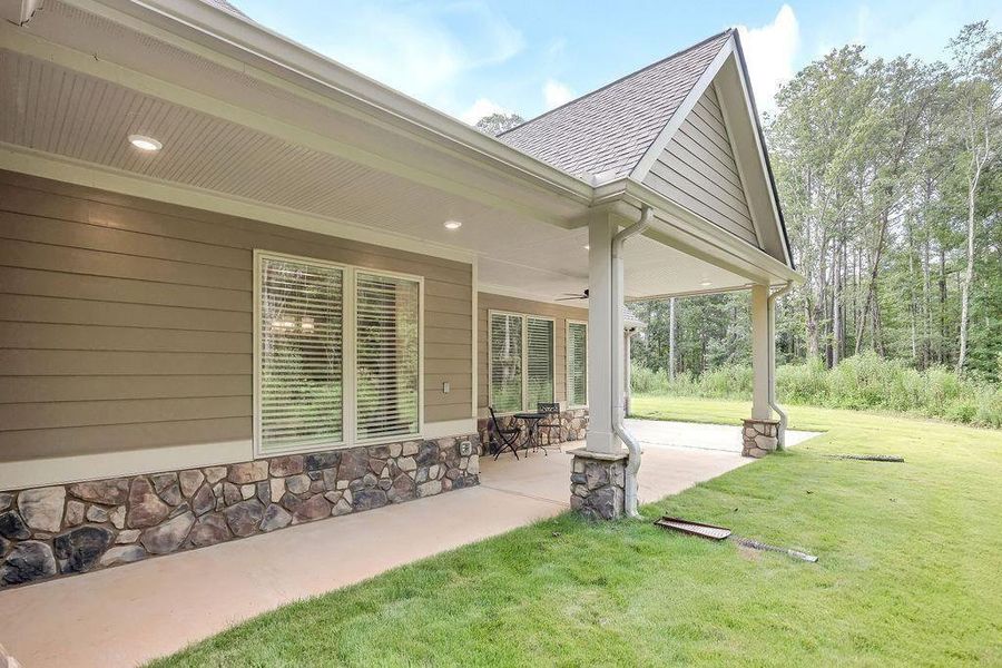 Exterior details and patio area of a home in , Canton (Image 26).
