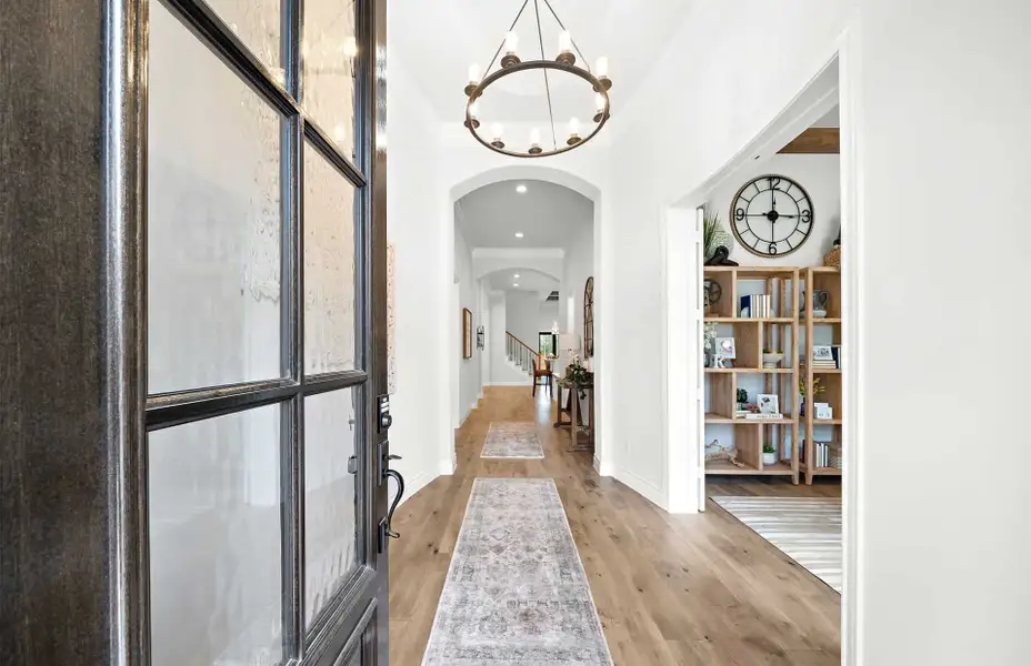 Representative furnished interior of a home built from the 3546 by Ravenna Homes in The Woodlands Hills 65′, Willis (Image 4).