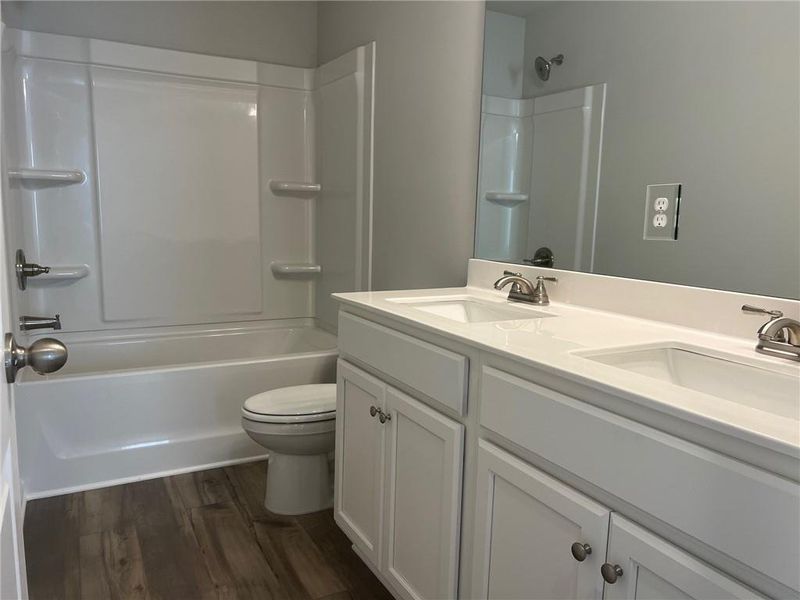 Furnished interior view inside a new home in Crofton Place Enclave, Snellville (Image 4). Furnished interior view inside a new home in Crofton Place Enclave, Snellville (Image 4).