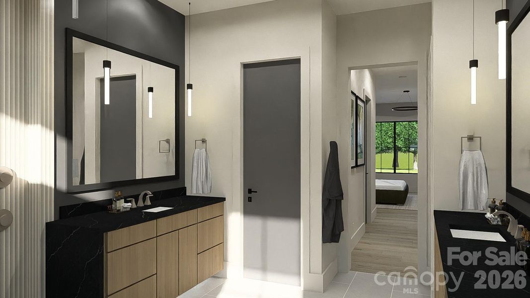 Furnished interior view inside a new home in , Charlotte (Image 18).