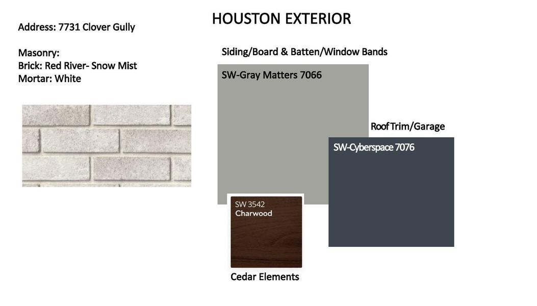 Sample of building materials used in homes in 45' Traditional Homes at Elyson, Katy (Image 33).