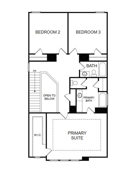 2D floor plan layout of this home in Enclave at Dawson Forest, Dawsonville, GA (Image 3).