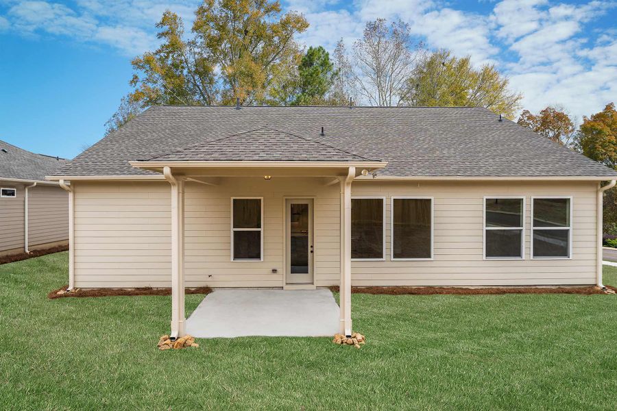 Representative exterior details of a home built from the The Kittridge by David Weekley Homes in Old Mill Preserve, Dallas (Image 3).