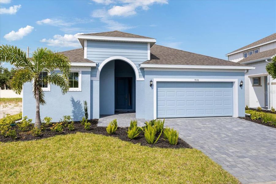 Front exterior of a new home in , Venice, FL, highlighting curb appeal (Image 1). Front exterior of a new home in , Venice, FL, highlighting curb appeal (Image 1).