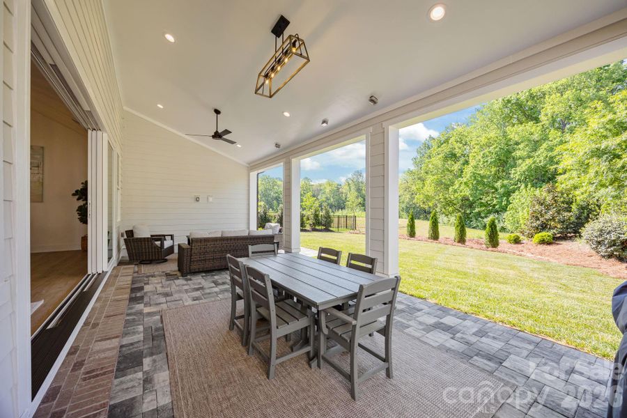 Imagine screening this area in or installing heaters for year round enjoyment