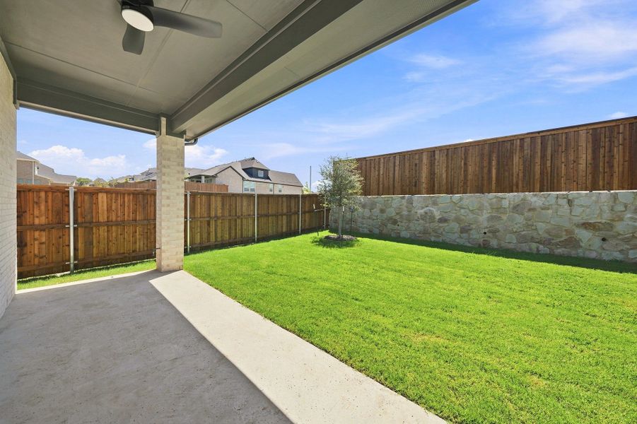 Exterior details and patio area of a home in Hillside Village, Celina (Image 3). Exterior details and patio area of a home in Hillside Village, Celina (Image 3).