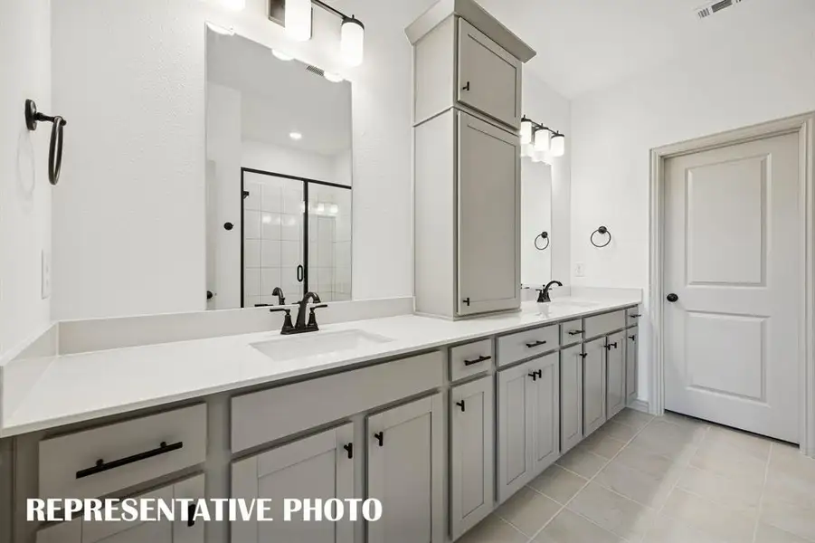 No shortage of space or style in this dream owner's bath!  REPRESENTATIVE PHOTO