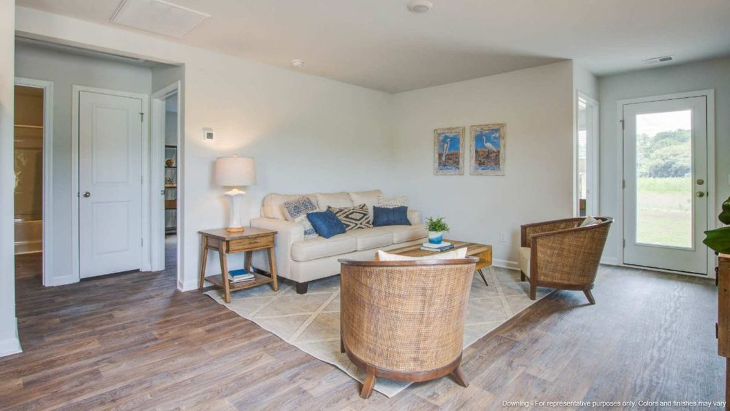 Representative furnished interior of a home built from the DOWNING by D.R. Horton in Carolina Groves, Moncks Corner (Image 9).