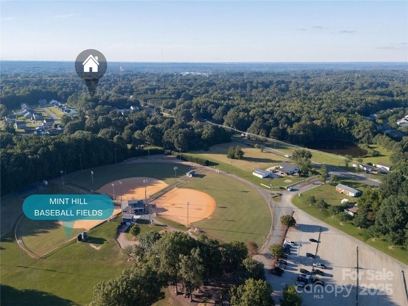 Minutes from the local ball field