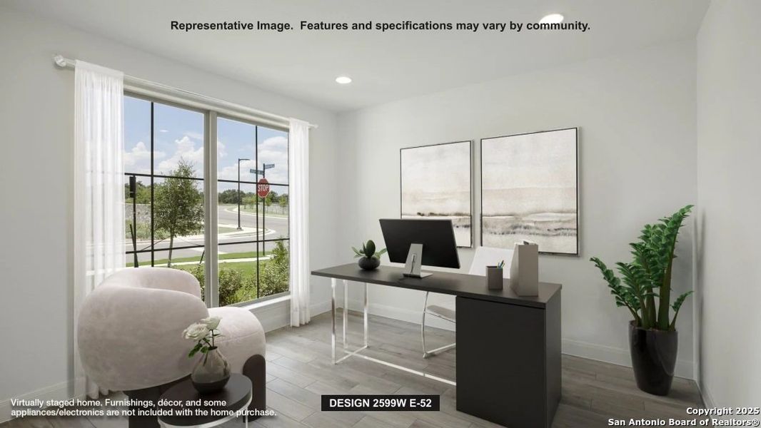 Furnished interior view inside a new home in Meadows Of Mill Creek 50', Seguin (Image 4).