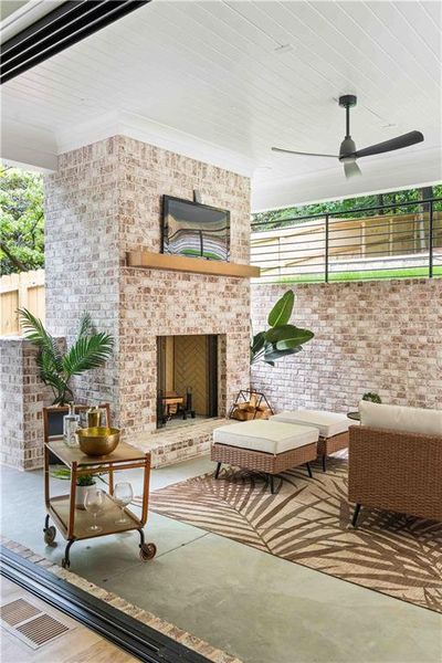 Exterior details and patio area of a home in , Atlanta (Image 23).