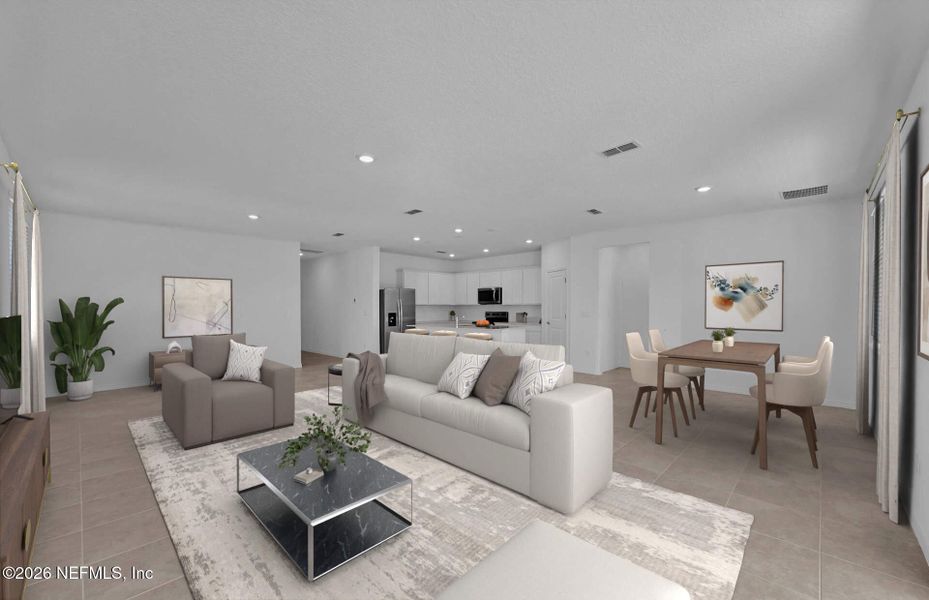 Furnished interior view inside a new home in Hyland Trail, Green Cove Springs (Image 7).