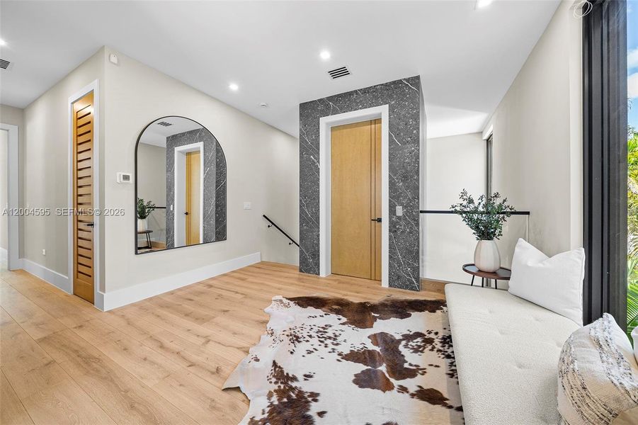 Furnished interior view inside a new home in , Miami (Image 11).