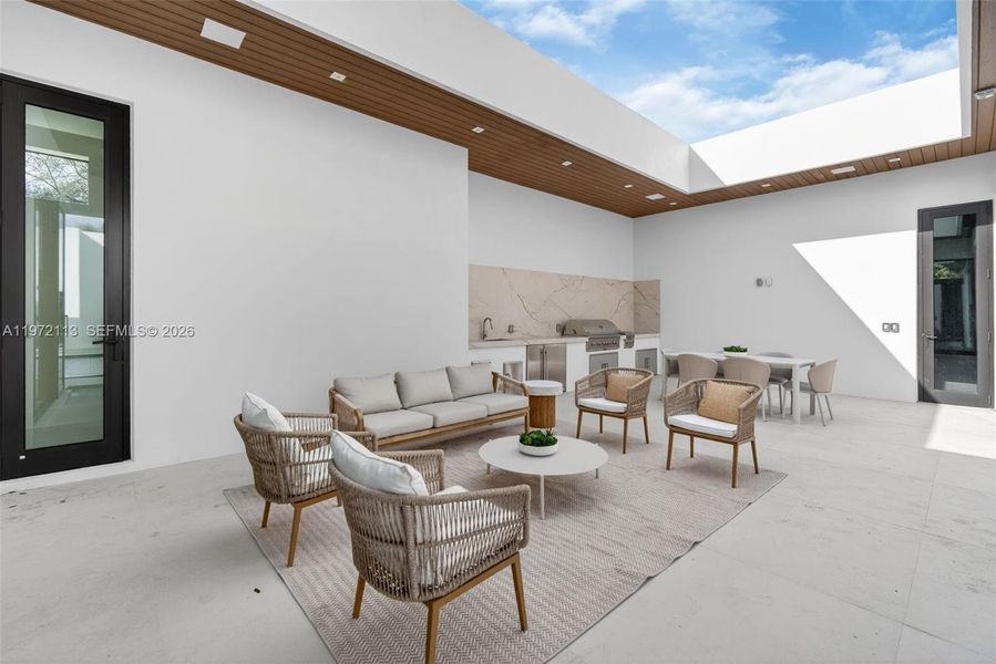 Exterior details and patio area of a home in , Miami (Image 32). Exterior details and patio area of a home in , Miami (Image 32).