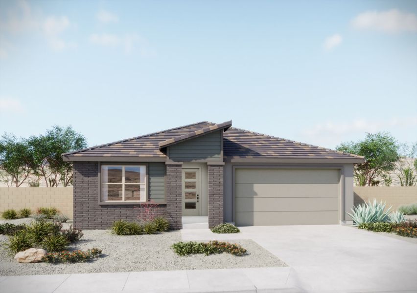 Representative exterior photo of a completed home built from the Azure by Mattamy Homes in Silverbell Ridge, Tucson, AZ (Image 3).