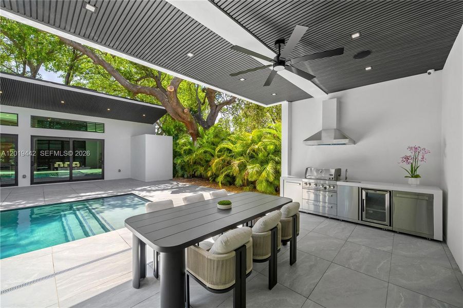 Exterior details and patio area of a home in , Miami (Image 28). Exterior details and patio area of a home in , Miami (Image 28).