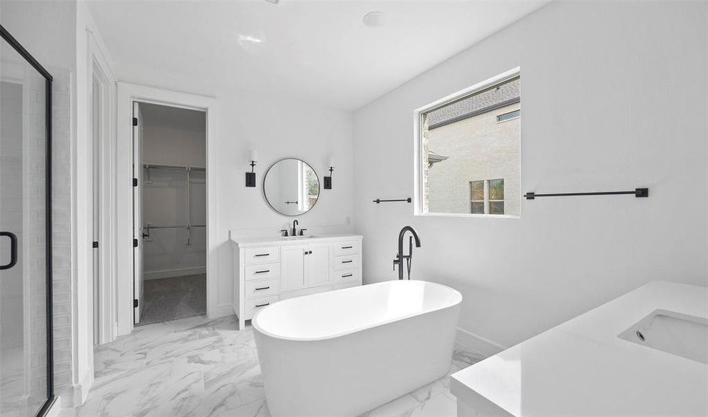 Furnished interior view inside a new home in Kreymer at the Park, Wylie (Image 20).