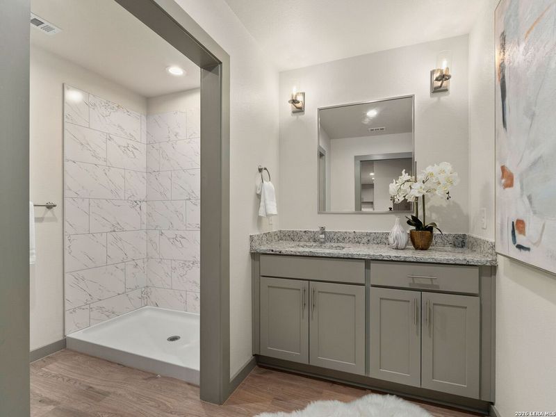 Furnished interior view inside a new home in , New Braunfels (Image 19).
