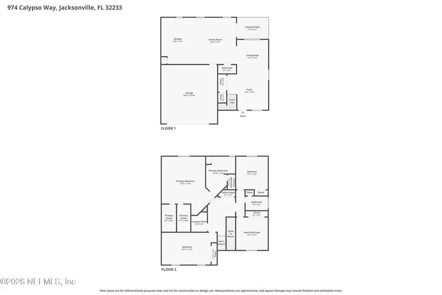 2D floor plan layout of this home in , Jacksonville, FL (Image 5).