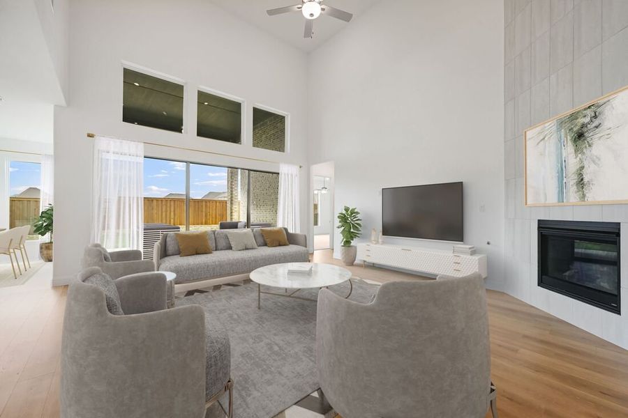 Furnished interior view inside a new home in South Oak, Lakewood Village (Image 3). Furnished interior view inside a new home in South Oak, Lakewood Village (Image 3).