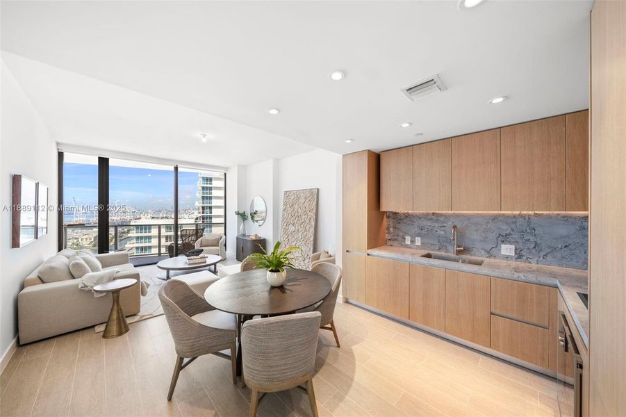 Furnished interior view inside a new home in , Miami Beach (Image 7).