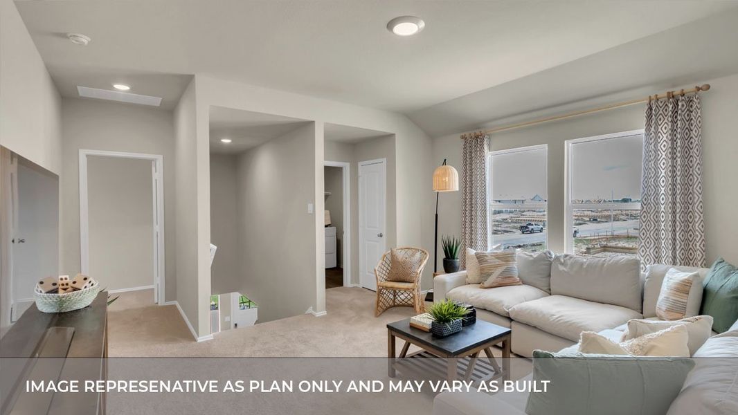 Furnished interior view inside a new home in Trails at Wildhorse, Austin (Image 16).