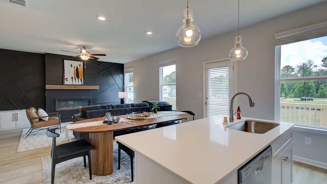 Representative furnished interior of a home built from the Layla II by DRB Homes in Enclave at Evergreen, Fairburn (Image 14).