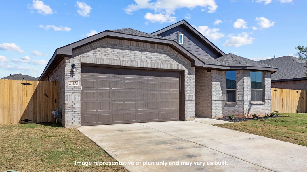 Front exterior of a new home in Homestead at Parks Bell Ranch, Odessa, TX, highlighting curb appeal (Image 17).