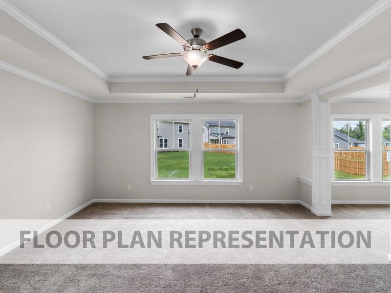 Primary Bedroom | Hemingway Plan by Ivey Homes