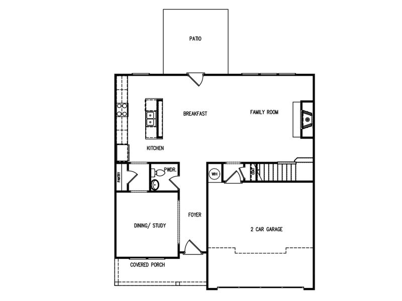 2D floor plan layout for the The Windhurst by My Home Communities in Langston Place, Perry, GA (Image 3). 2D floor plan layout for the The Windhurst by My Home Communities in Langston Place, Perry, GA (Image 3).