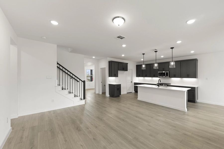 Open Kitchen-Living Room Representative Photo featuring the Minimalist Collection Open Kitchen-Living Room Representative Photo featuring the Minimalist Collection