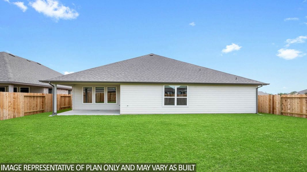 Representative exterior photo of a completed home built from the Azur by D.R. Horton in River Ranch Estates, Dayton, TX (Image 19). Representative exterior photo of a completed home built from the Azur by D.R. Horton in River Ranch Estates, Dayton, TX (Image 19).