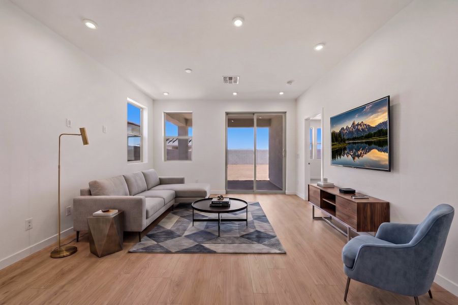 Furnished interior view inside a new home in Willows at Bella Vista Farms, San Tan Valley (Image 7). Furnished interior view inside a new home in Willows at Bella Vista Farms, San Tan Valley (Image 7).