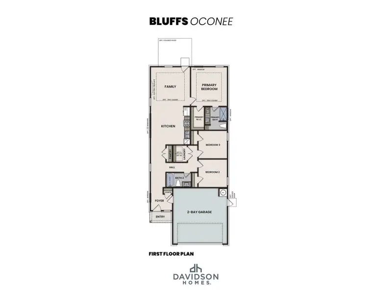 2D floor plan layout for the The Oconee B by Davidson Homes LLC in The Bluffs, Canton, GA (Image 3). 2D floor plan layout for the The Oconee B by Davidson Homes LLC in The Bluffs, Canton, GA (Image 3).