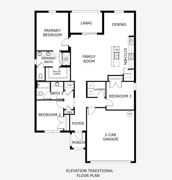 2D floor plan layout of this home in Trinity Gardens, Deland, FL (Image 3). 2D floor plan layout of this home in Trinity Gardens, Deland, FL (Image 3).