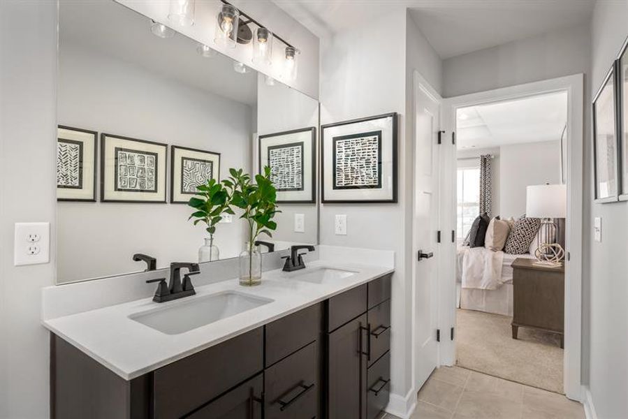 Furnished interior view inside a new home in McCain's Station Townhomes, Gallatin (Image 15).