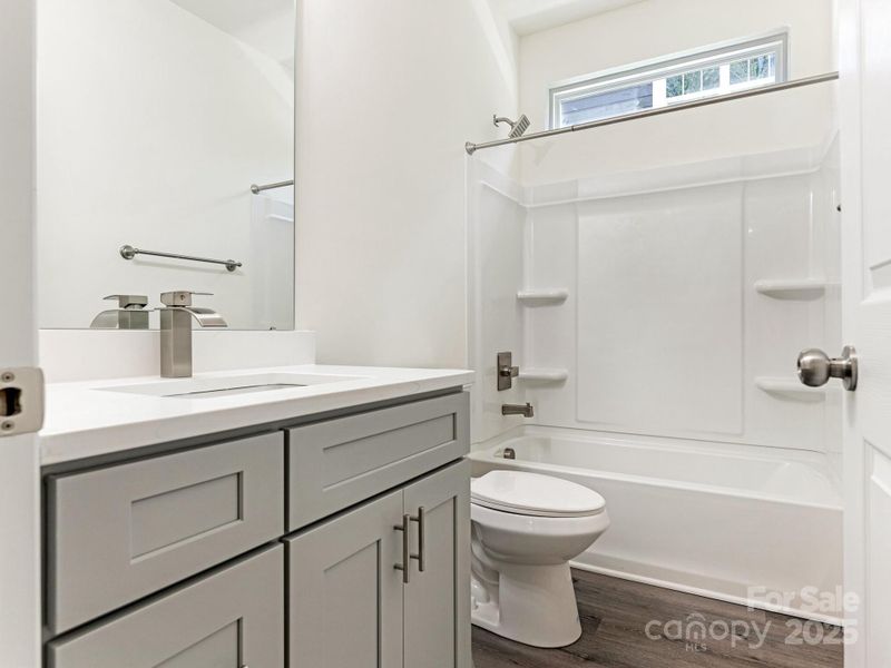 Hall Bath with window above