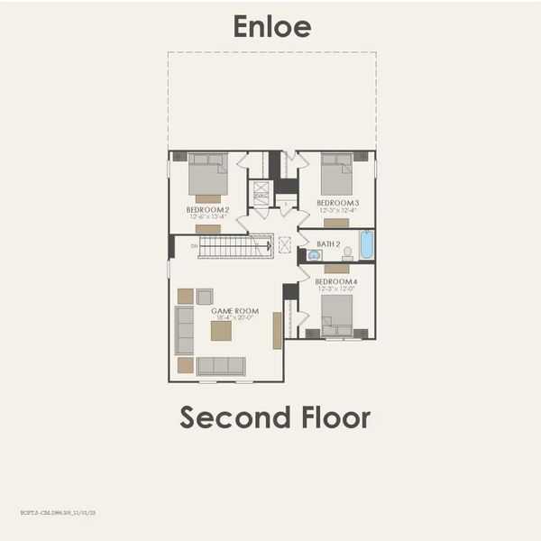 2D floor plan layout of this home in Stokesbury, Waller, TX (Image 5). 2D floor plan layout of this home in Stokesbury, Waller, TX (Image 5).