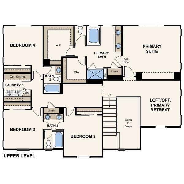 2D floor plan layout of this home in , San Antonio, TX (Image 4).