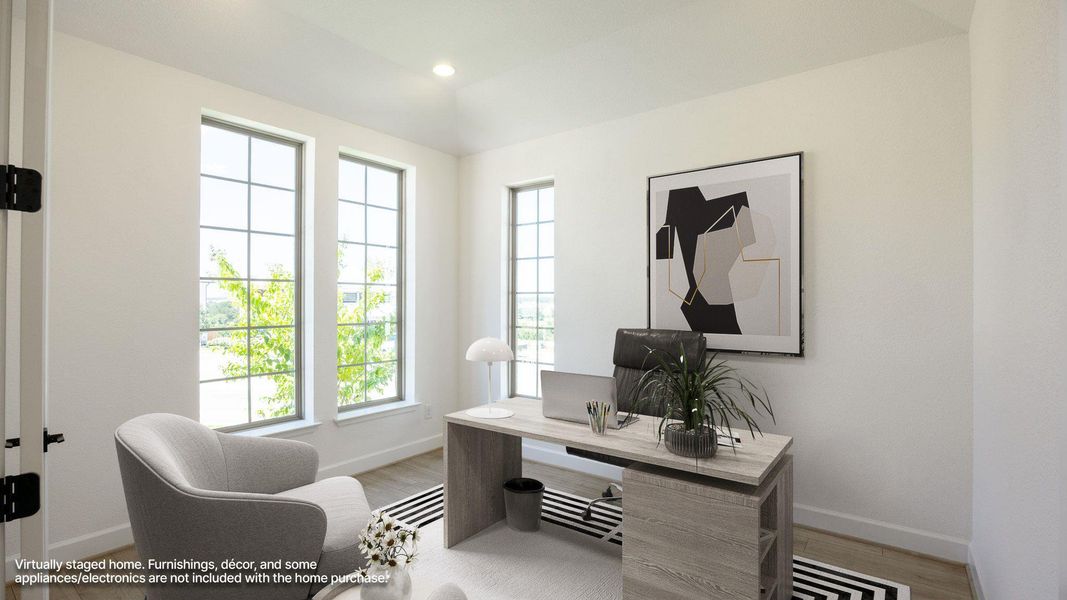 Furnished interior view inside a new home in Lariat 60', Liberty Hill (Image 7).