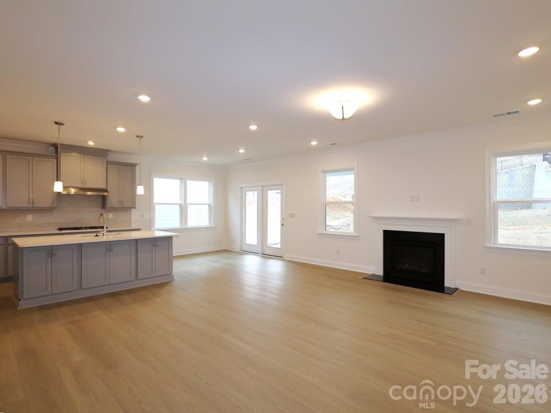 Family room and kitchen Family room and kitchen