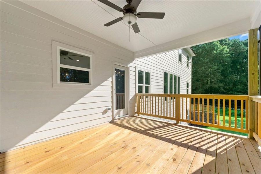 Exterior details and patio area of a home in Steeplechase, Hoschton (Image 3).