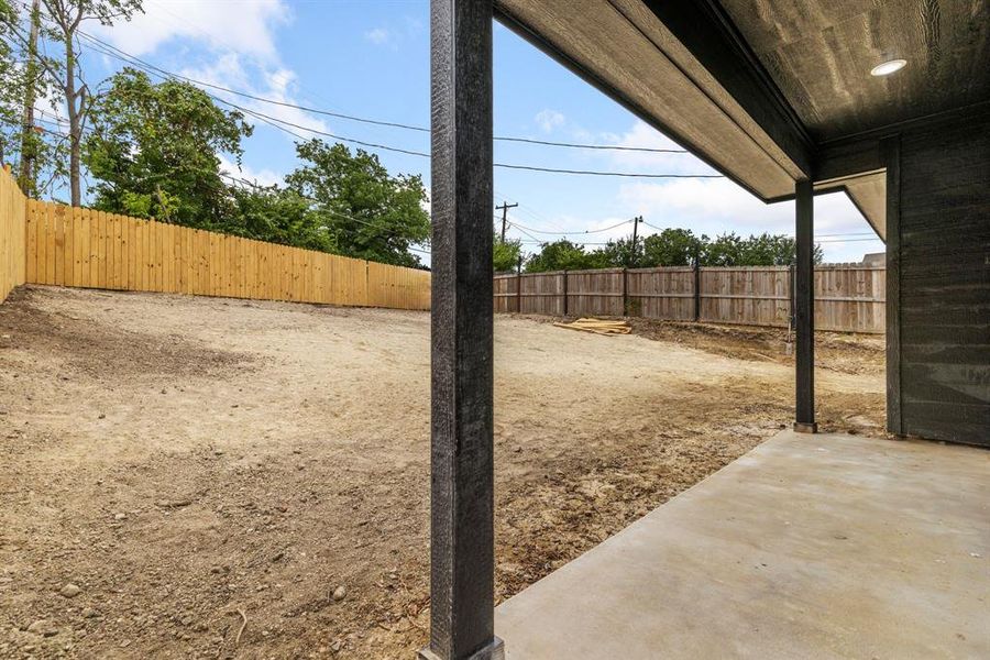 View of yard featuring a patio