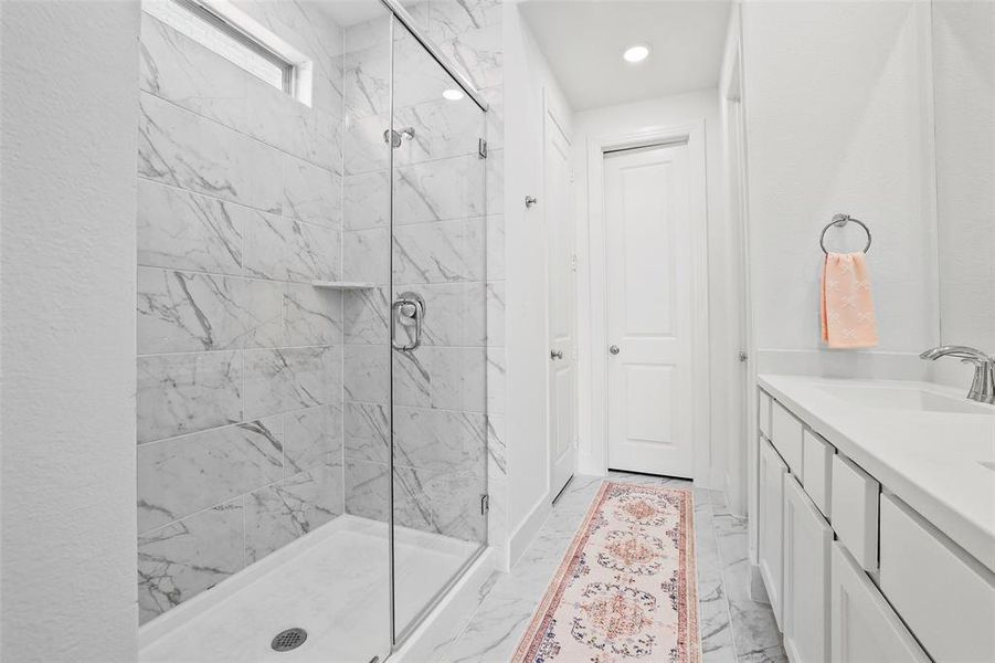 Flex Gen Suite bathroom has oversized shower, oversized storage closet and oversized closet Flex Gen Suite bathroom has oversized shower, oversized storage closet and oversized closet