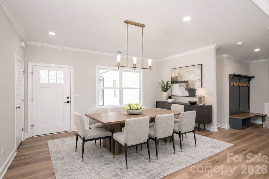 Look how beautiful this dinning room would look decorated!  Picture is virtually staged.