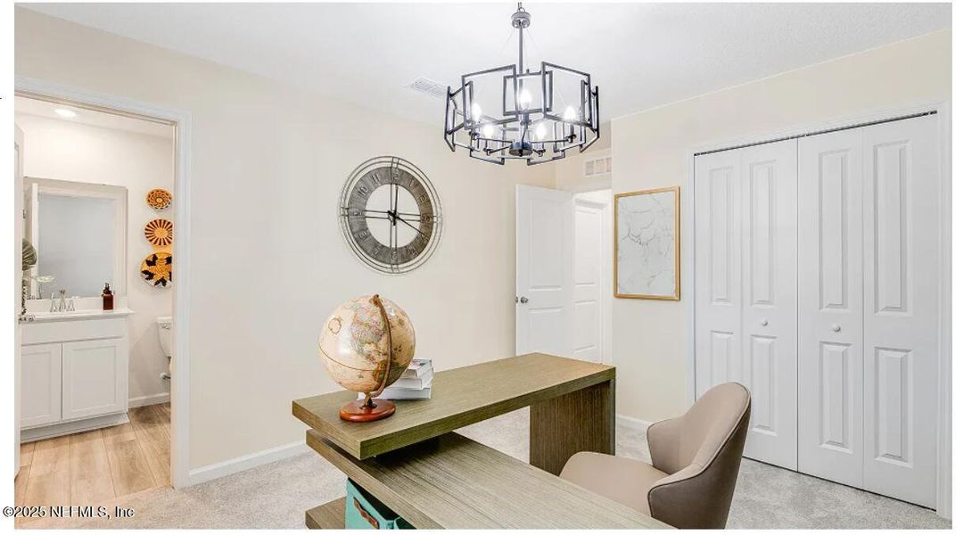 Furnished interior view inside a new home in Holstein Crossing: Holstein Crossing 50s, Green Cove Springs (Image 15).