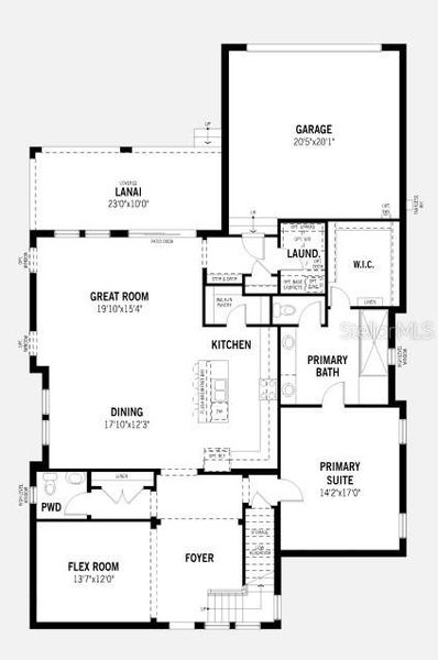 2D floor plan layout of this home in Celebration - Island Village, Celebration, FL (Image 2). 2D floor plan layout of this home in Celebration - Island Village, Celebration, FL (Image 2).