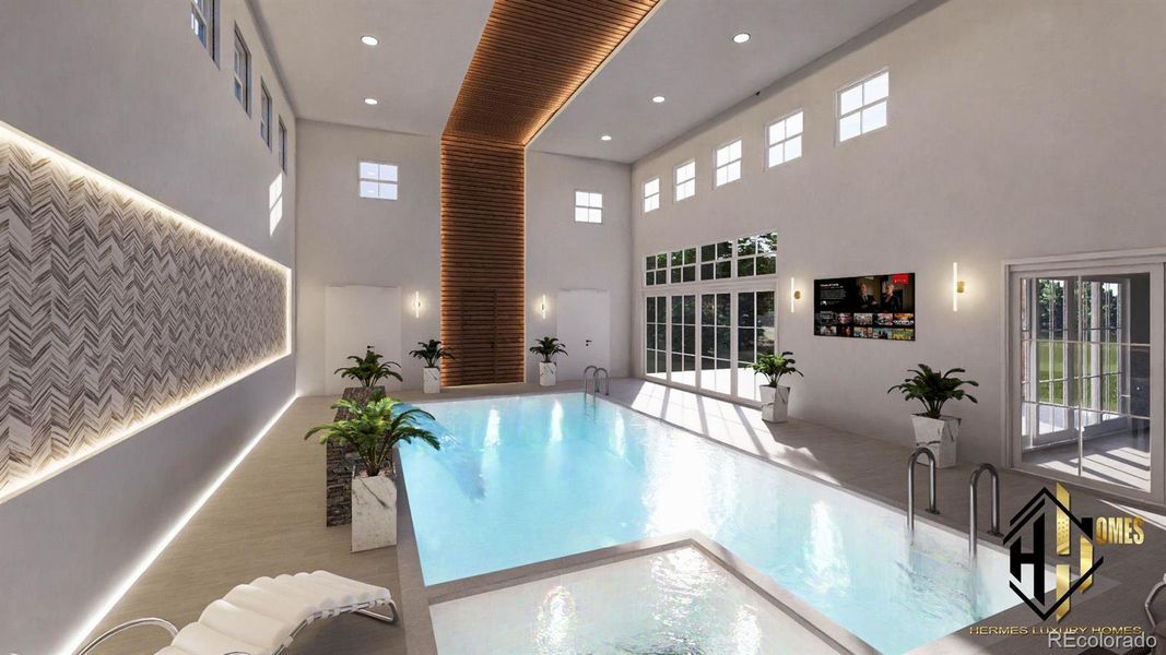 Indoor pool with tons of natural sunlight Indoor pool with tons of natural sunlight
