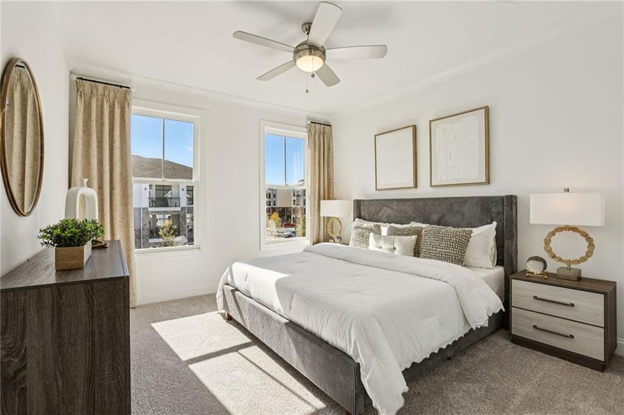Furnished interior view inside a new home in Market Square at Sawnee Village, Cumming (Image 28).
