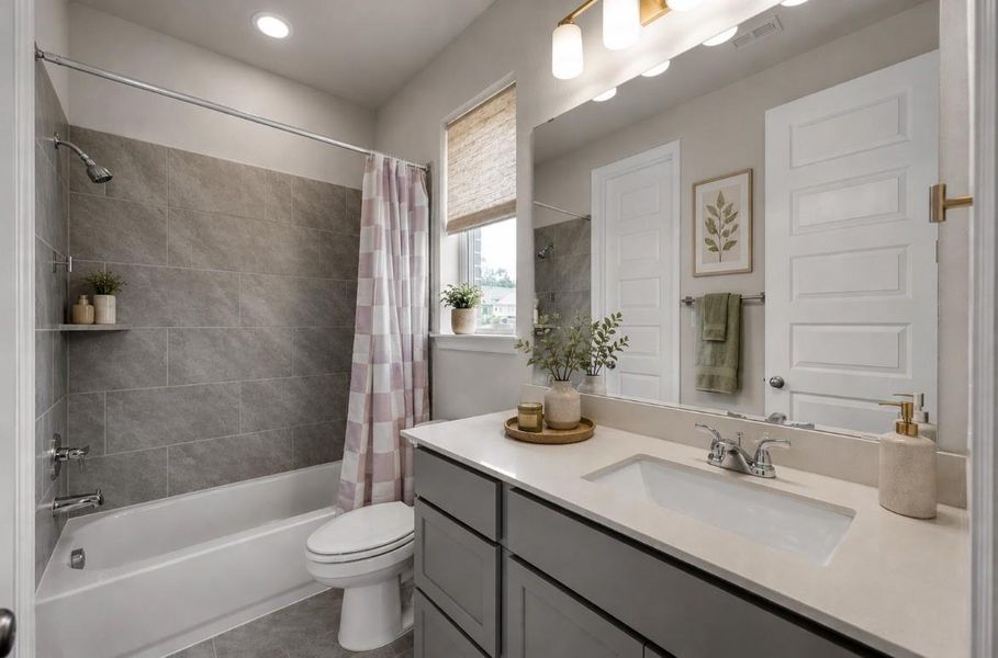 Virtually Staged 2nd Bathroom